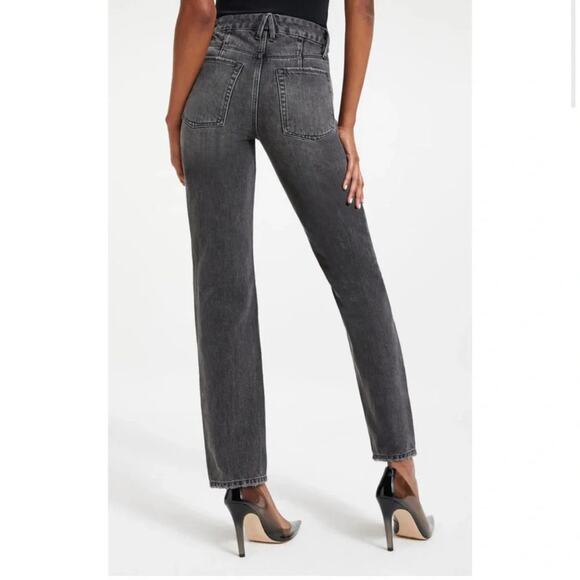 Good American Women’s 6 / 28 Good ‘90’s Icon Jeans New NWT Black Straight Leg - Picture 11 of 11